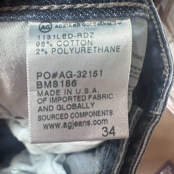 Adriano Goldschmied Jeans Mens 34 x 31 The Matchbox Slim Straight Blue med wash - Picture 6 of 6